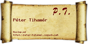 Péter Tihamér névjegykártya