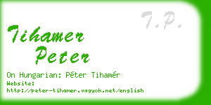 tihamer peter business card